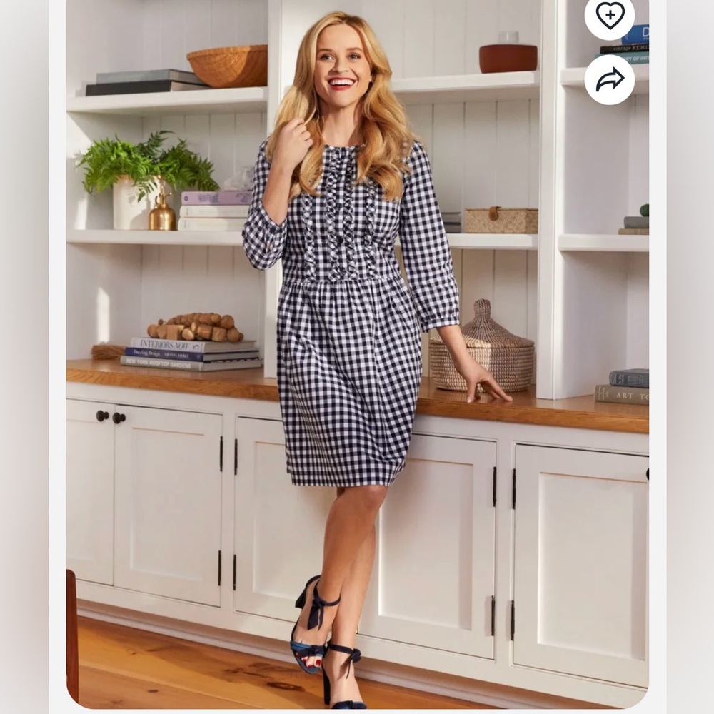 NBW w/ tags Draper James Wanda Dress in Navy Gingham